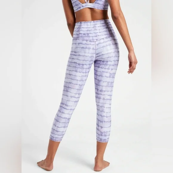 Athleta Elation Printed Capri Tight - Tahiti Dusk Purple - Picture 3 of 9